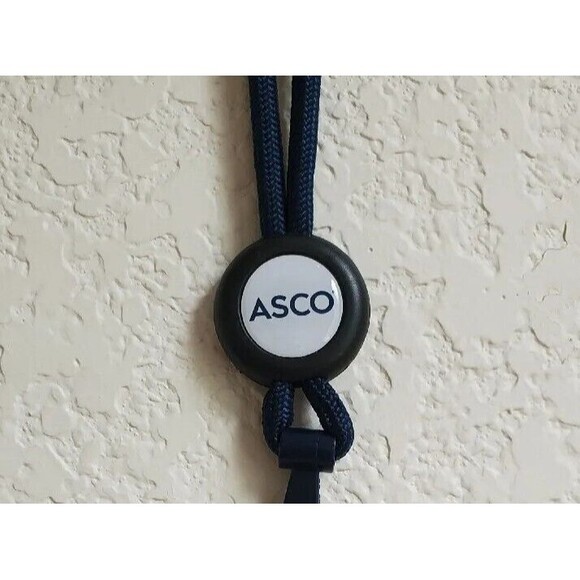 ASCO Lanyard Neck ID Card Key Holder  Navy Blue Medical Oncology Conference - Picture 2 of 3